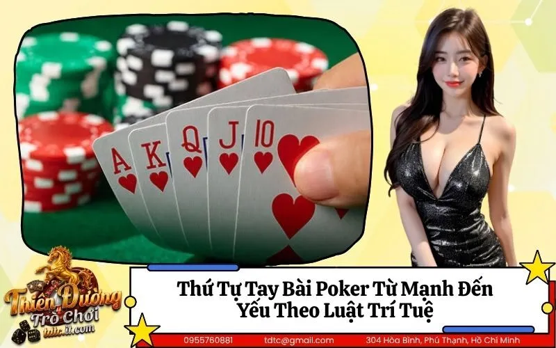 Thứ Tự Tay Bài Poker Từ Mạnh Đến Yếu Theo Luật Trí Tuệ